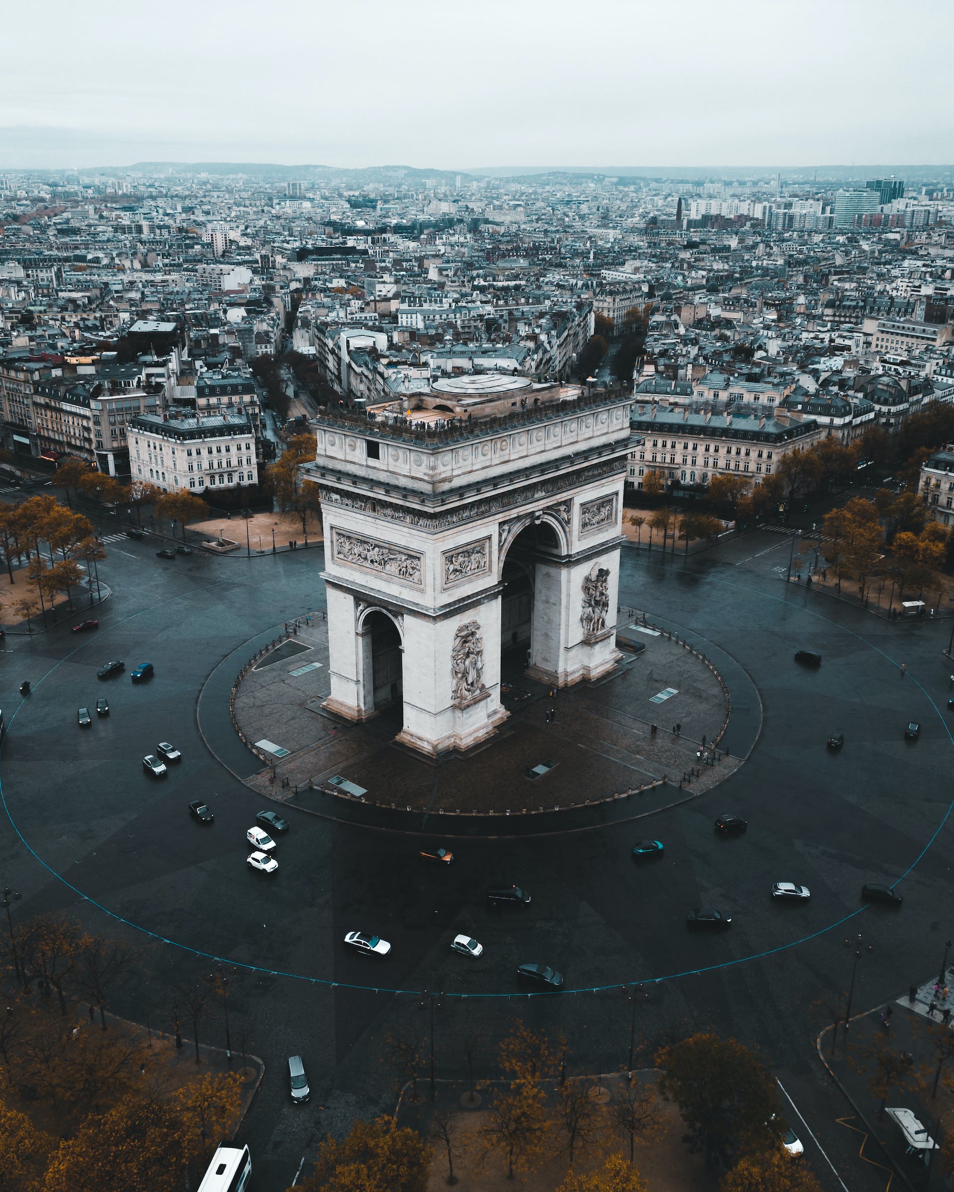 Paris Sparkle with Disney Charm | Captivating aerial view of Paris cityscape at night, showcasing the enchanting blend of Paris Sparkle with Disney Charm."